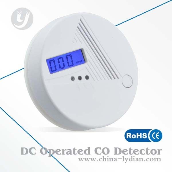 EN50291 LCD Display CO Alarm Detector With Electrochemistry CO Sensor DC 9V